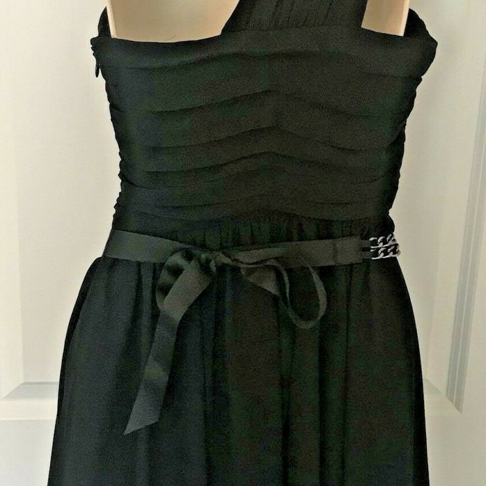 Express Junior Girls Solid Black Flowy Party Dress - image 4